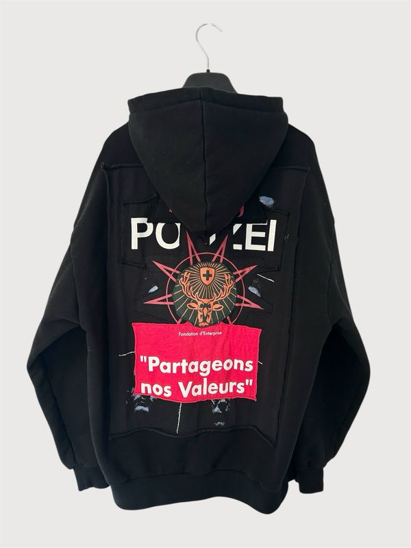 Vetements by Demna Gvasalia  FW2019 Runway Russian Patchwork Hoodie