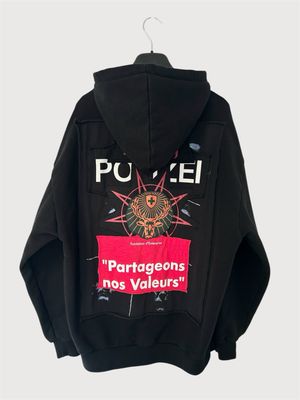 Vetements by Demna Gvasalia  FW2019 Runway Russian Patchwork Hoodie