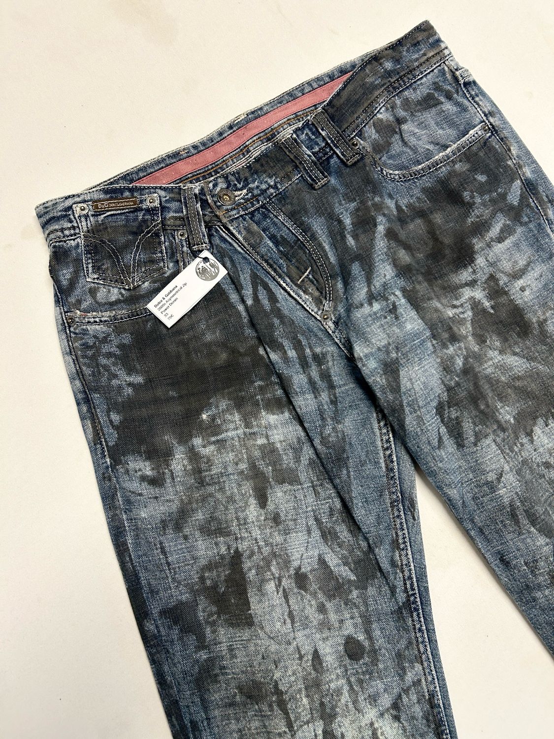 Dolce &amp; Gabbana  2000s Asymmetrical Zip Power Denim