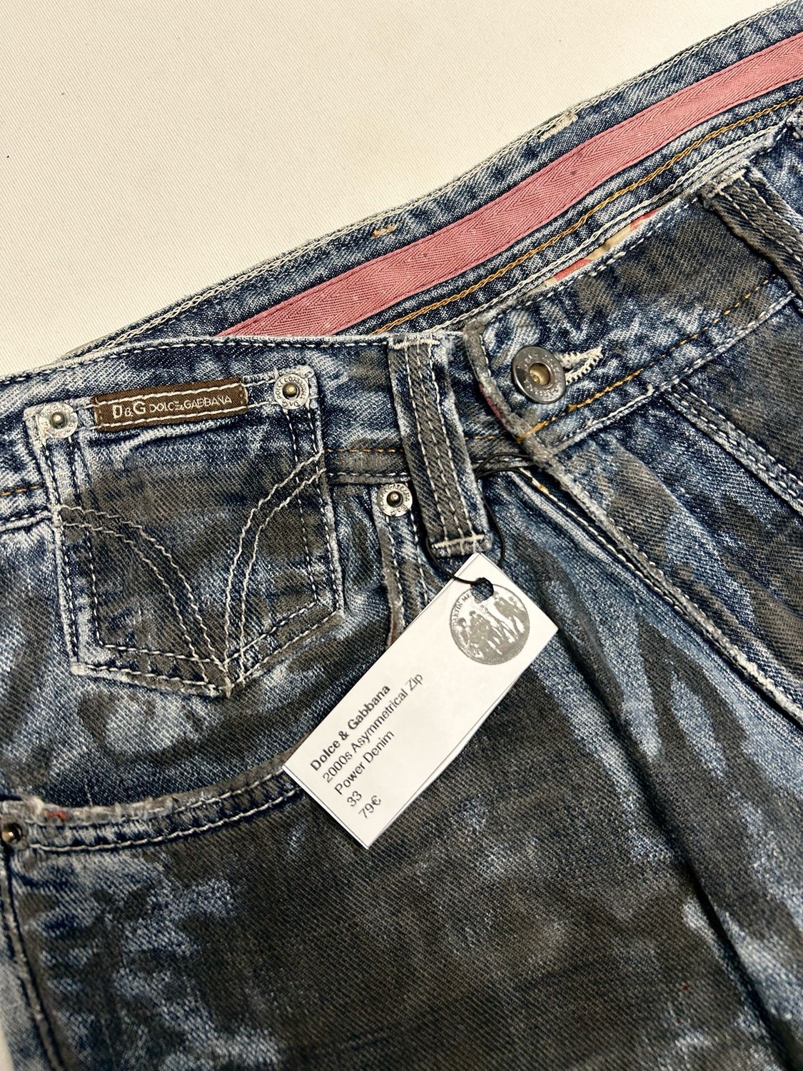 Dolce &amp; Gabbana  2000s Asymmetrical Zip Power Denim