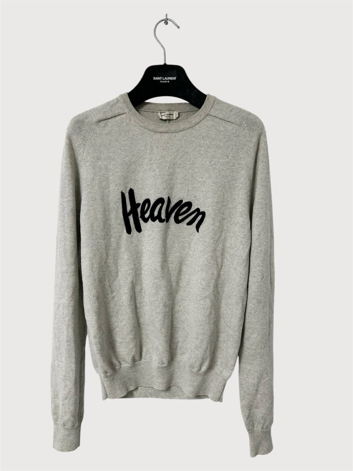 Saint Laurent Paris by Anthony Vaccarello SS2018 Heaven Logo Wool Knit