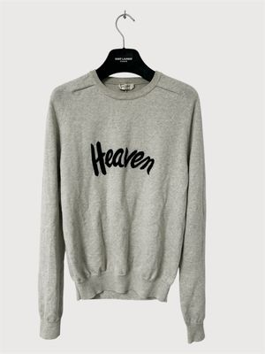 Saint Laurent Paris by Anthony Vaccarello SS2018 Heaven Logo Wool Knit