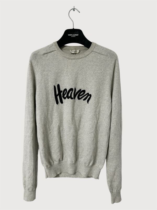 Saint Laurent Paris by Anthony Vaccarello SS2018 Heaven Logo Wool Knit