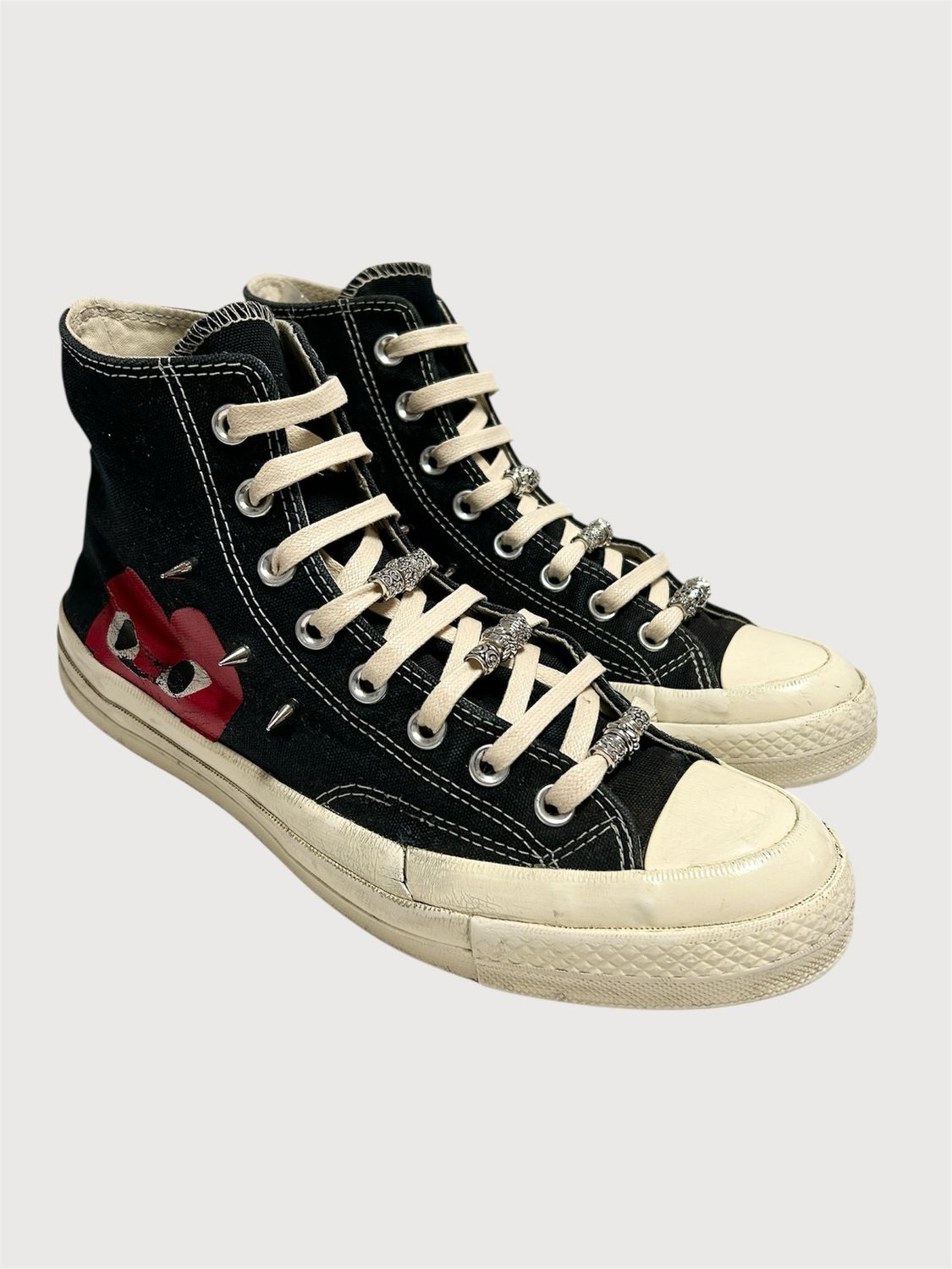 Comme des Garçons PLAY x Converse 2010s Spiked High Top Sneakers