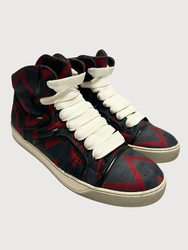 Lanvin by Alber Elbaz SS2012 Zig-Zag Spiked High Top Sneakers