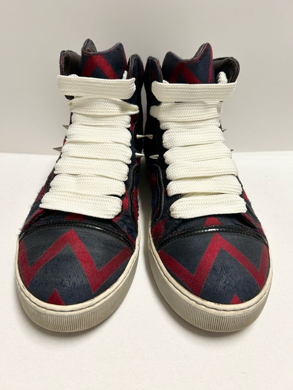 Lanvin by Alber Elbaz SS2012 Zig-Zag Spiked High Top Sneakers