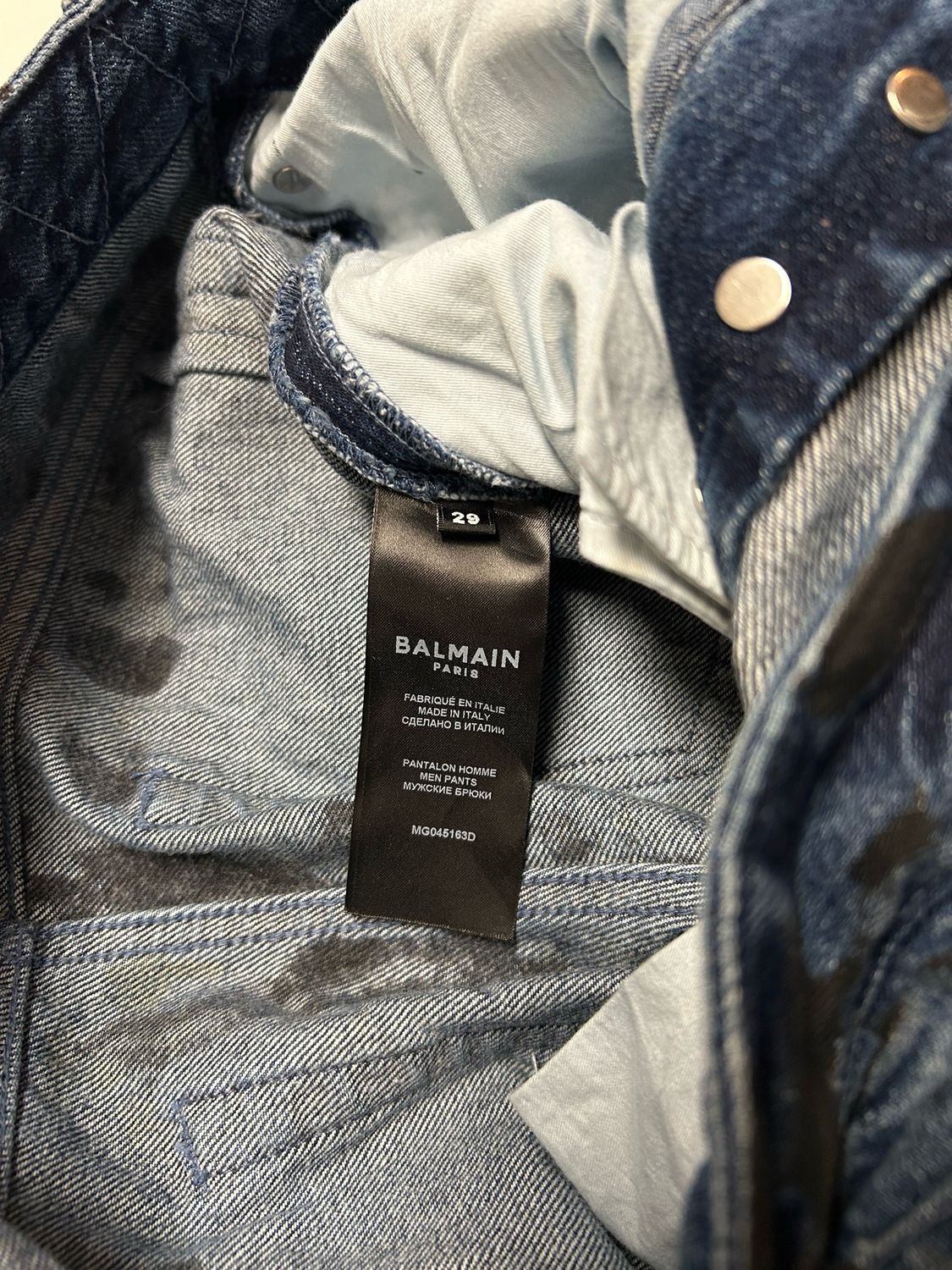Balmain by Olivier Rousteing FW2018 Paneled Front Zip Denim