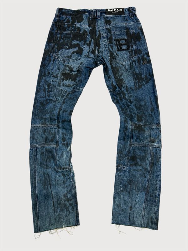 Balmain by Olivier Rousteing FW2018 Paneled Front Zip Denim