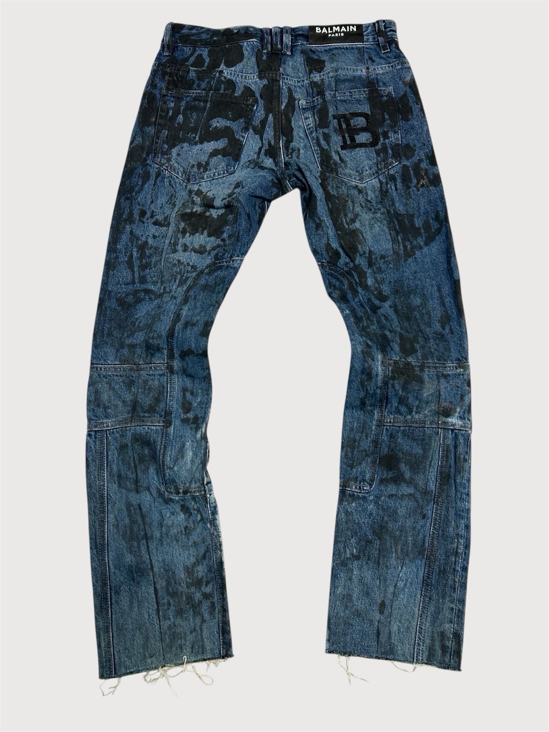 Balmain by Olivier Rousteing FW2018 Paneled Front Zip Denim