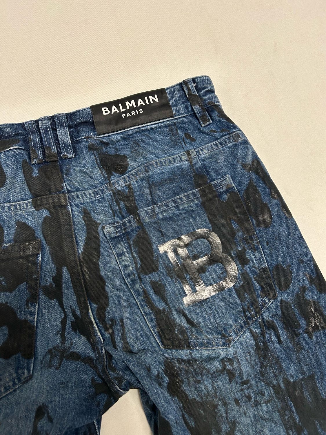 Balmain by Olivier Rousteing FW2018 Paneled Front Zip Denim