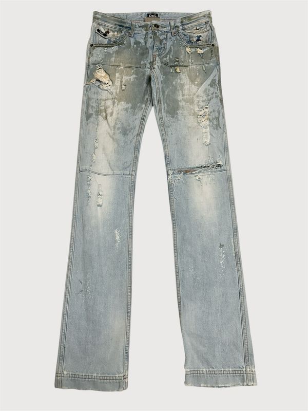Dolce &amp; Gabbana 2000s Audacious Waxed Denim Jeans 