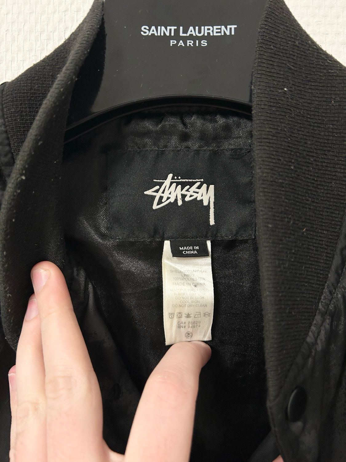 Stüssy  2010s Abstract Satin Bomber Jacket