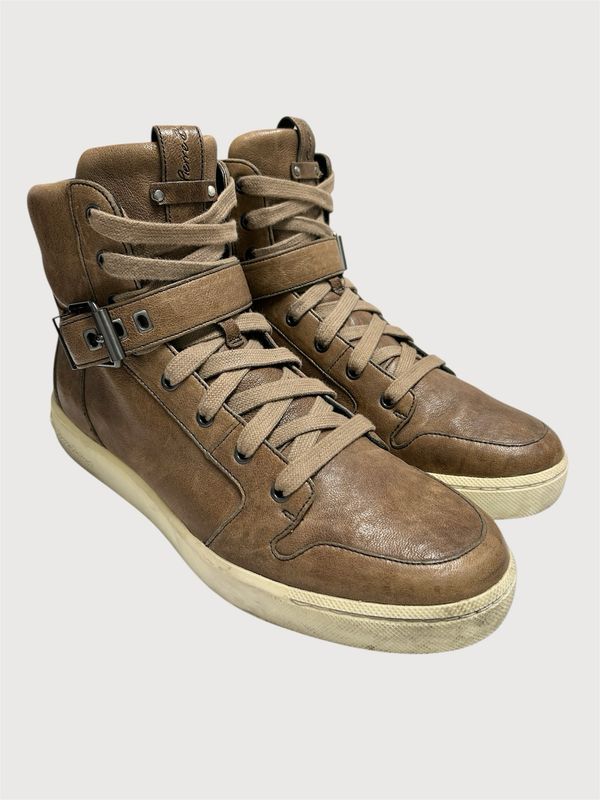 Balmain 2012 Buckle High Top Strap Sneaker Balmain 2012 Buckle High Top Strap Sneaker