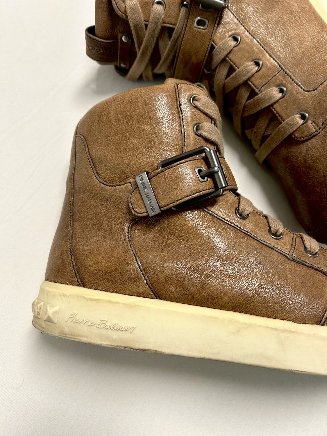 Balmain 2012 Buckle High Top Strap Sneaker