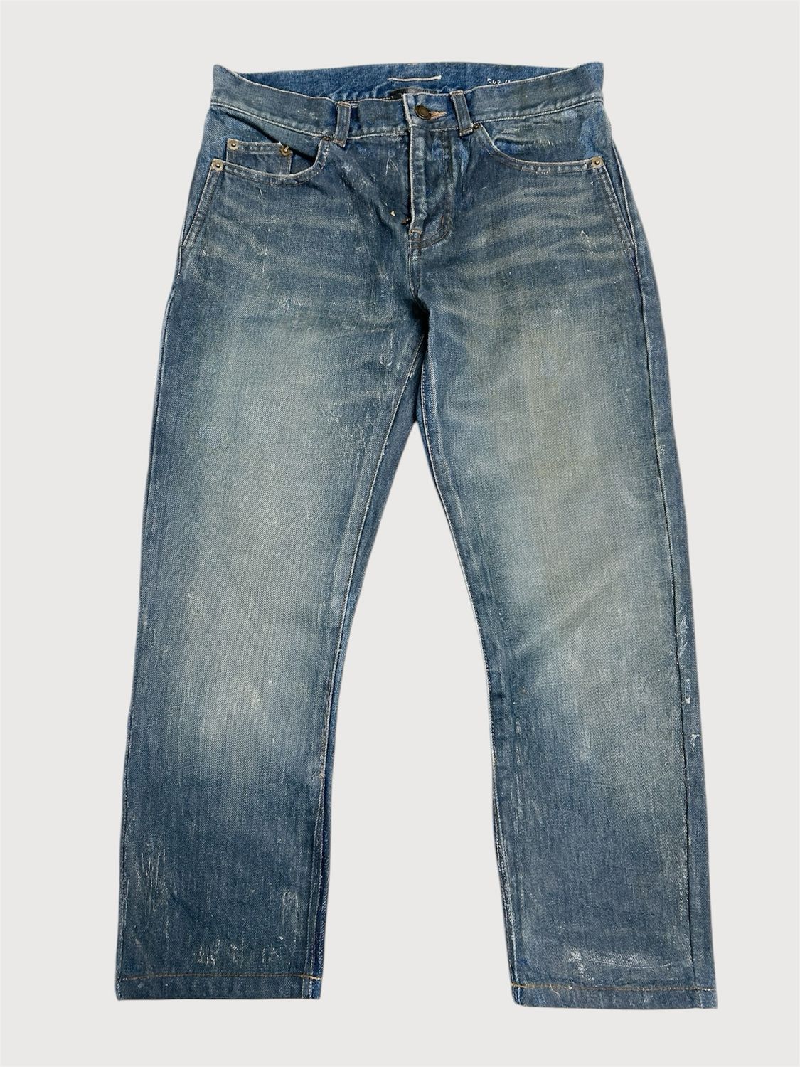 Saint Laurent Paris by Anthony Vaccarello FW2017 D02 Waxed Jeans 
