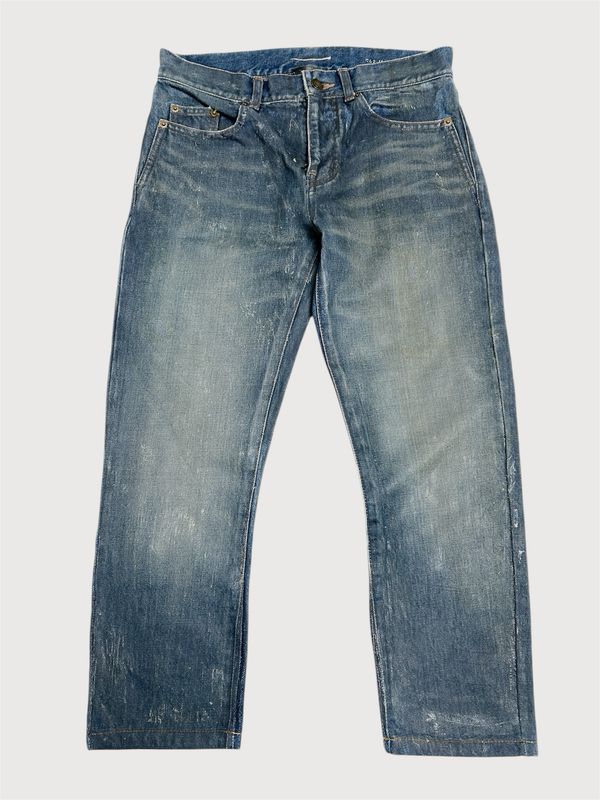 Saint Laurent Paris by Anthony Vaccarello FW2017 D02 Waxed Jeans 