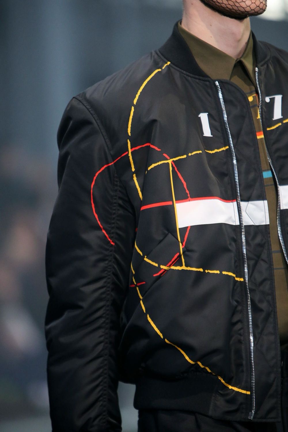 Givenchy by Riccardo Tisci FW2014 Basketball Court Print Bomber Jacket