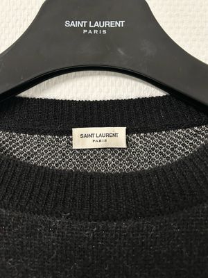 Saint Laurent Paris by Anthony Vaccarello SS2020 Courte Est La Nuit Metallic Mohair Sweater
