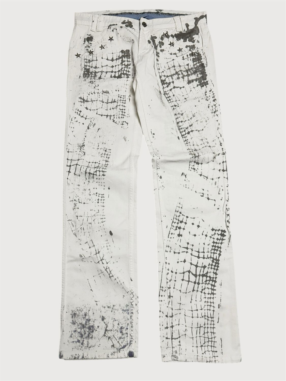 Dolce &amp; Gabbana  2000s Repaired Grid Print Jeans