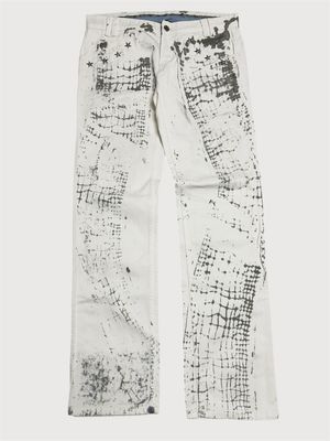 Dolce &amp; Gabbana  2000s Repaired Grid Print Jeans