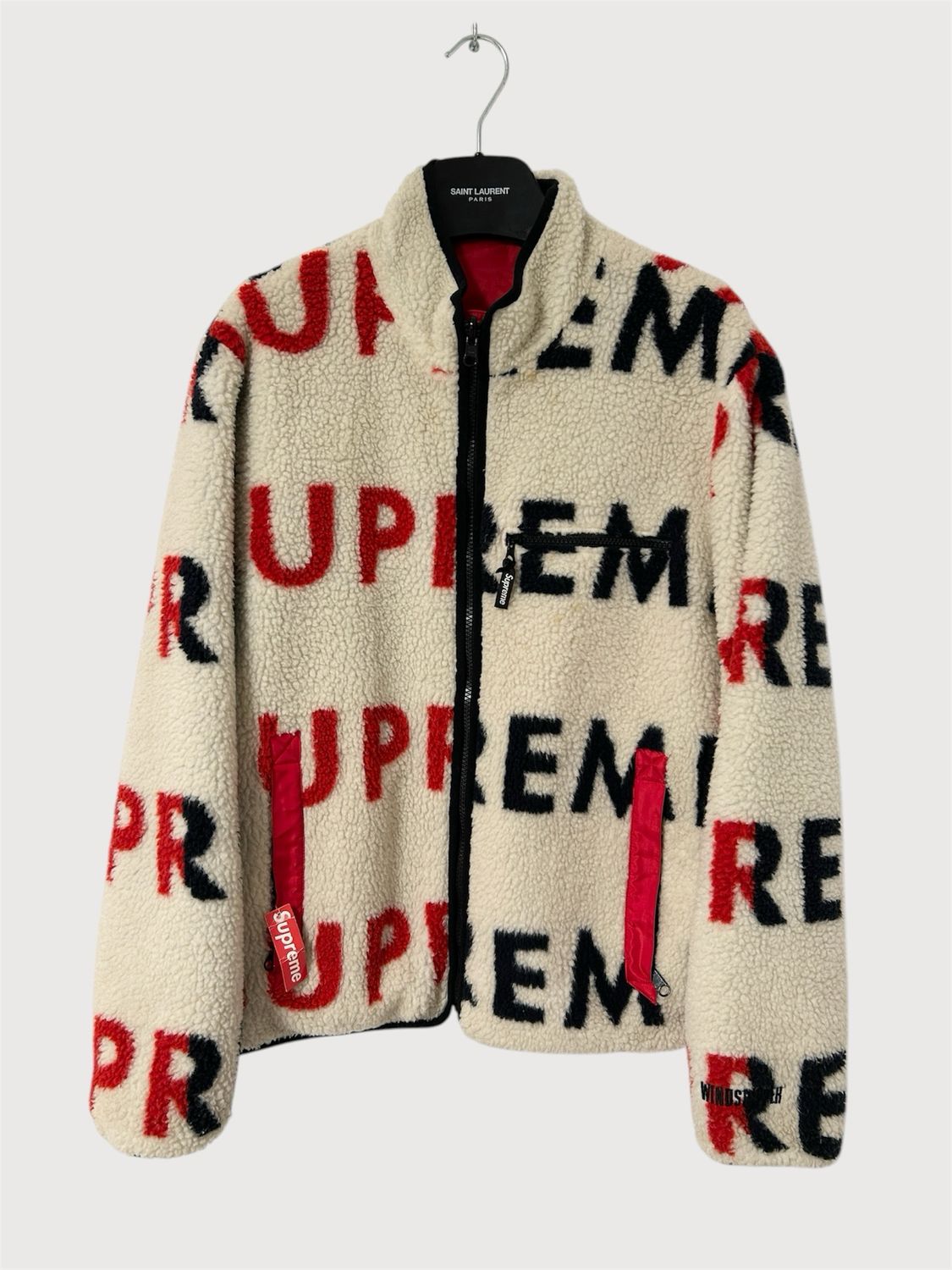 Supreme  FW2018 Reversible Logo Fleece Jacket