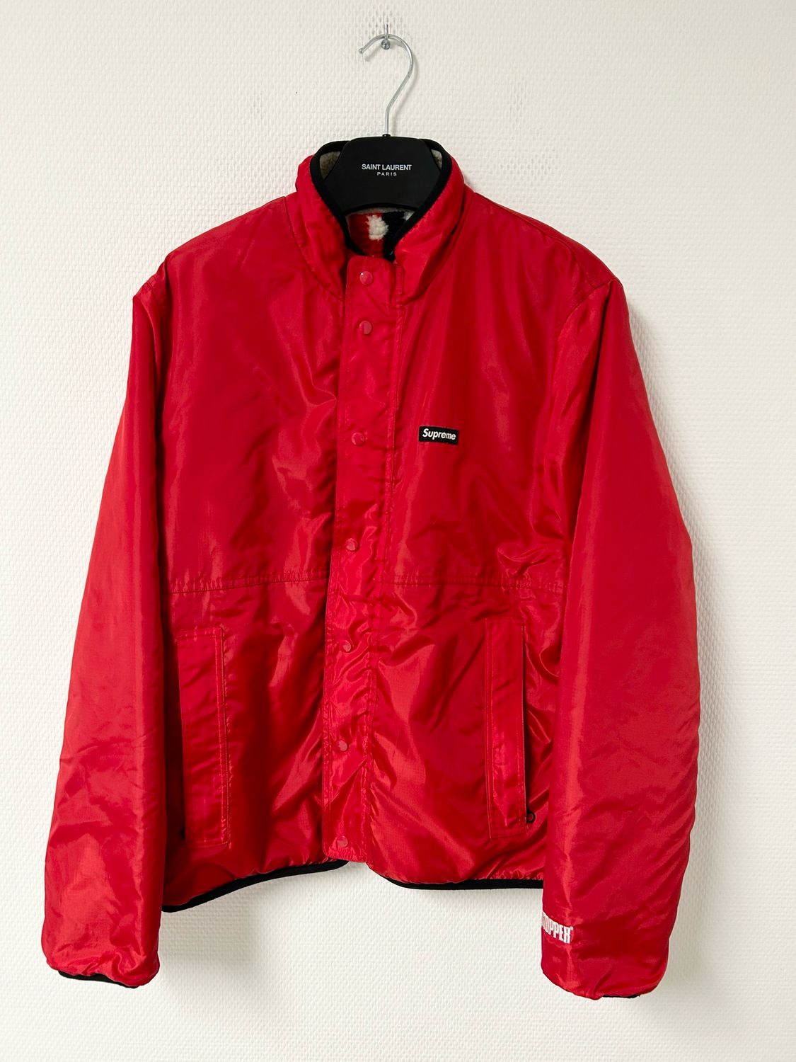 Supreme  FW2018 Reversible Logo Fleece Jacket