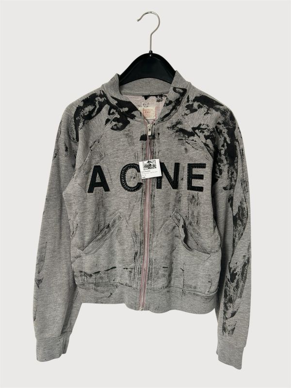 Acne Studios 1998 Leather Arc Logo Zip Jacket
