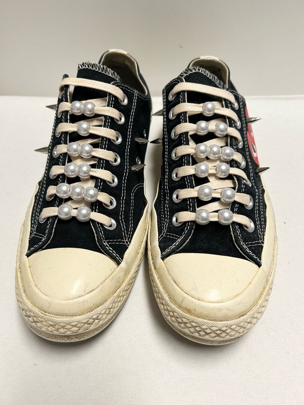 COMME des GARÇONS PLAY  Converse Chuck 70 Low Spiked Pearl Sneakers