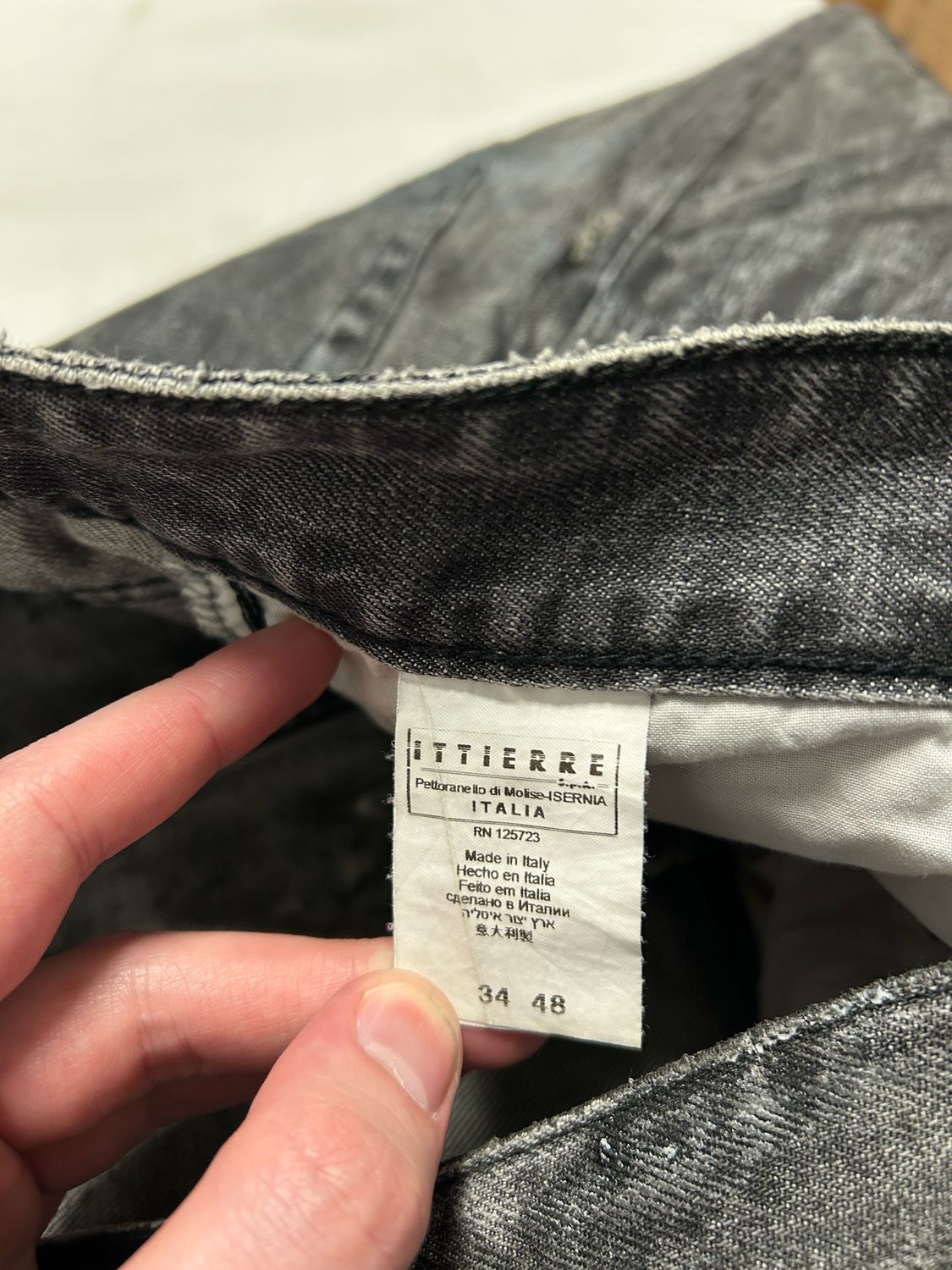 Balmain FW2017 Distressed Waxed Denim