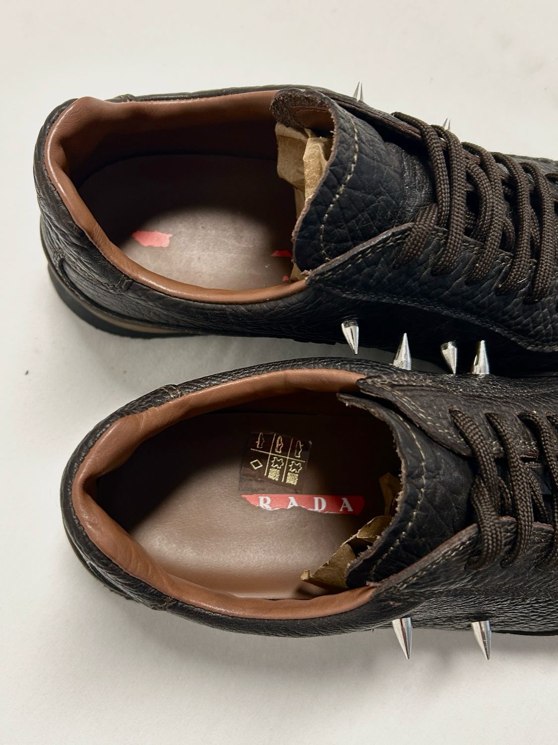 Prada 2004 Spiked Leather Sneakers