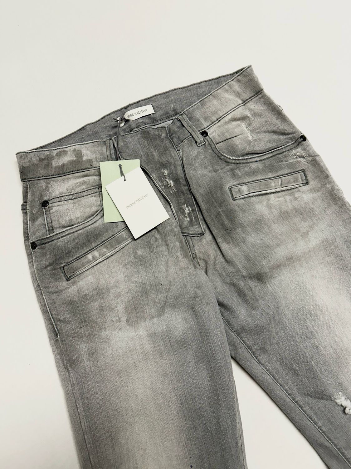 Balmain  2010s Distressed Biker Denim