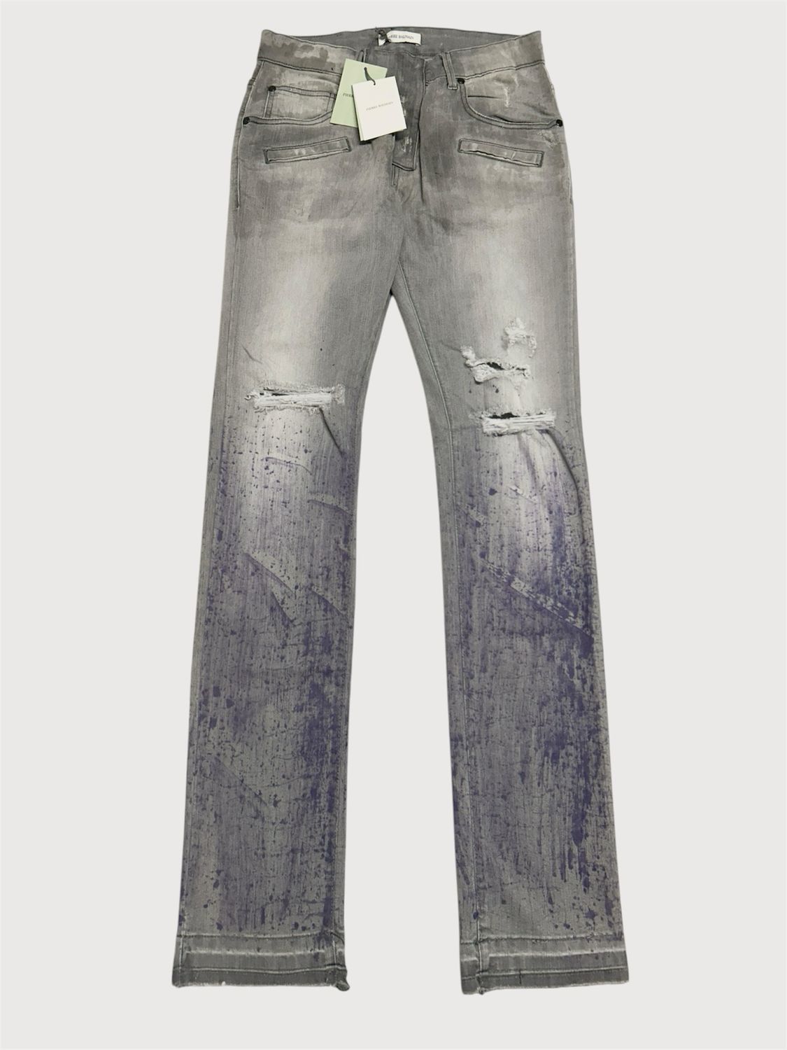 Balmain  2010s Distressed Biker Denim