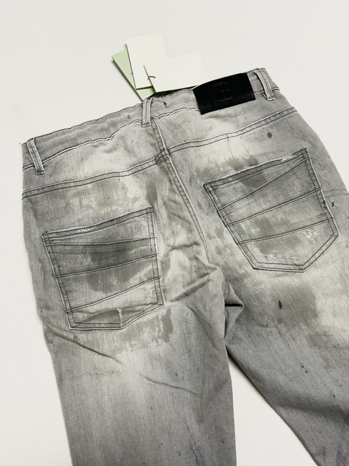 Balmain  2010s Distressed Biker Denim