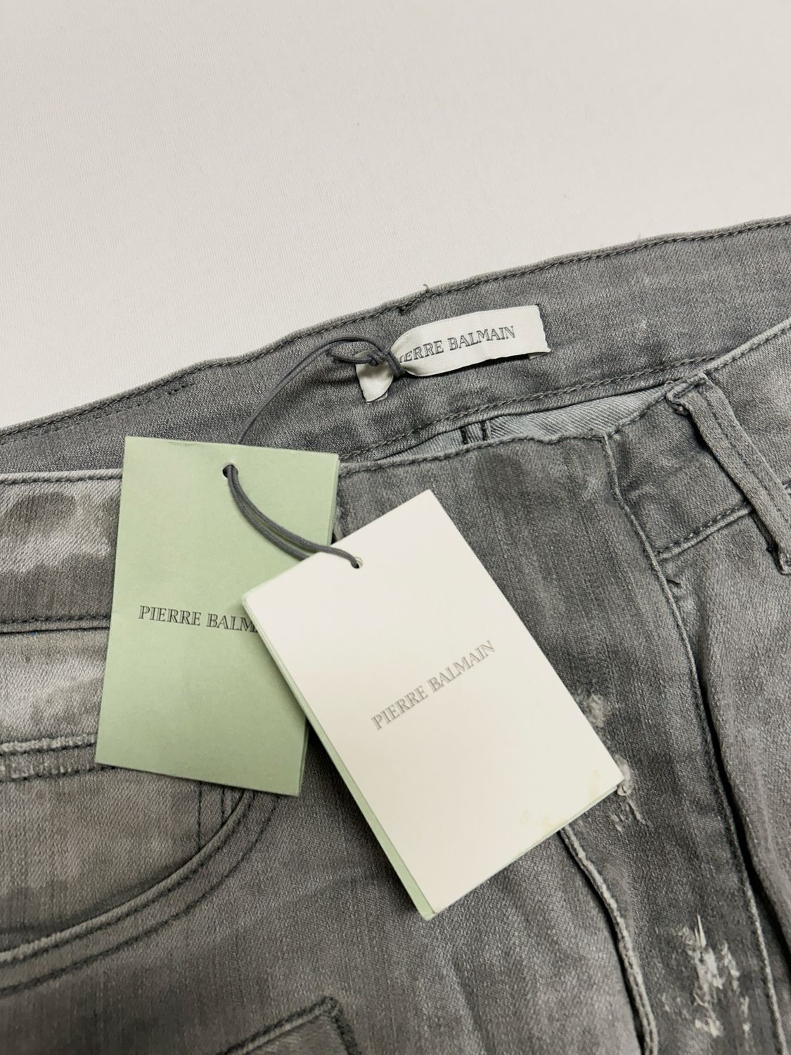 Balmain  2010s Distressed Biker Denim