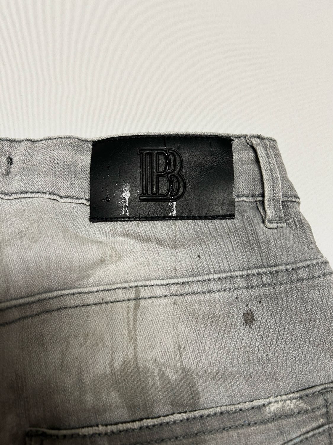 Balmain  2010s Distressed Biker Denim