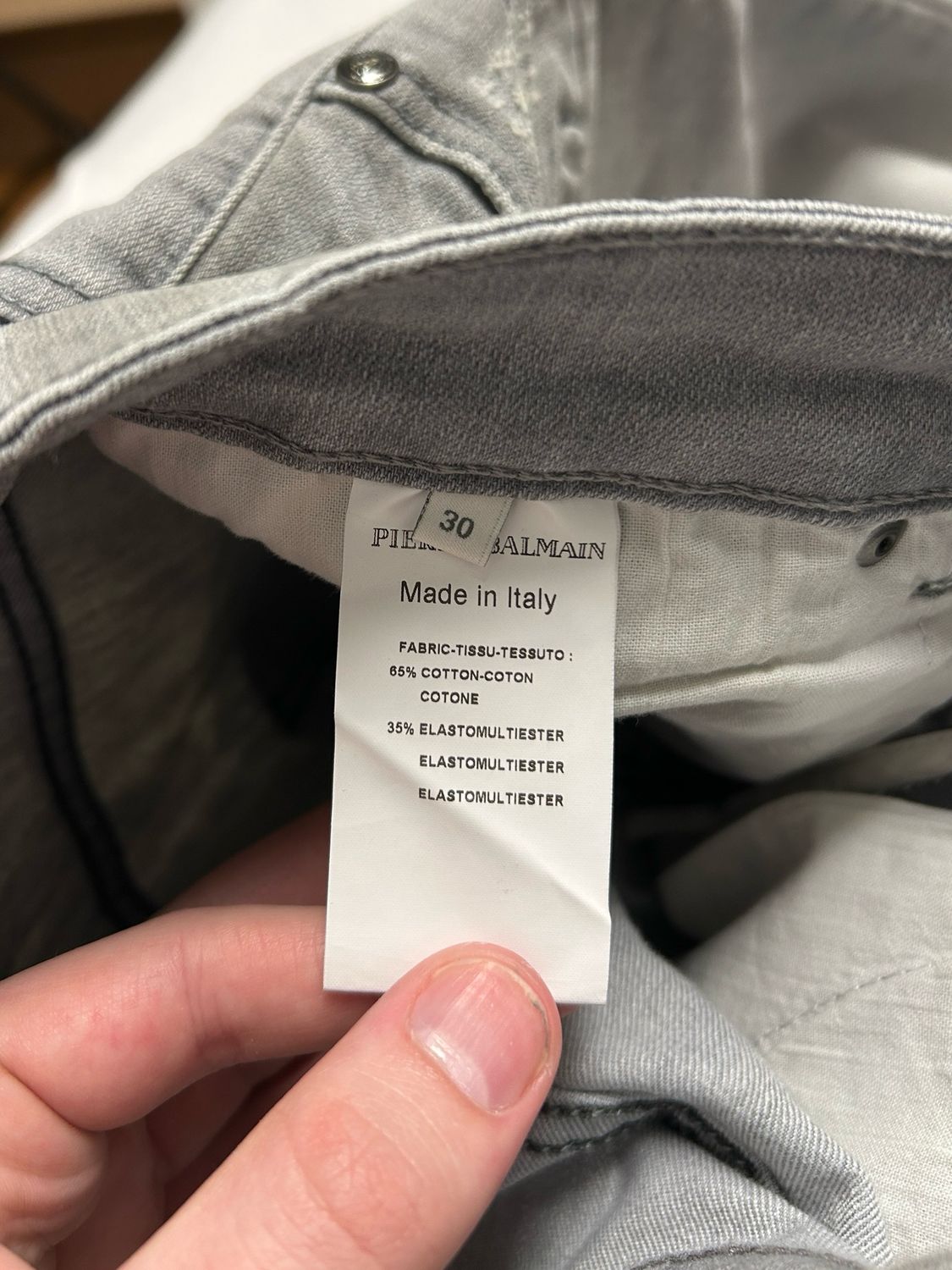 Balmain  2010s Distressed Biker Denim