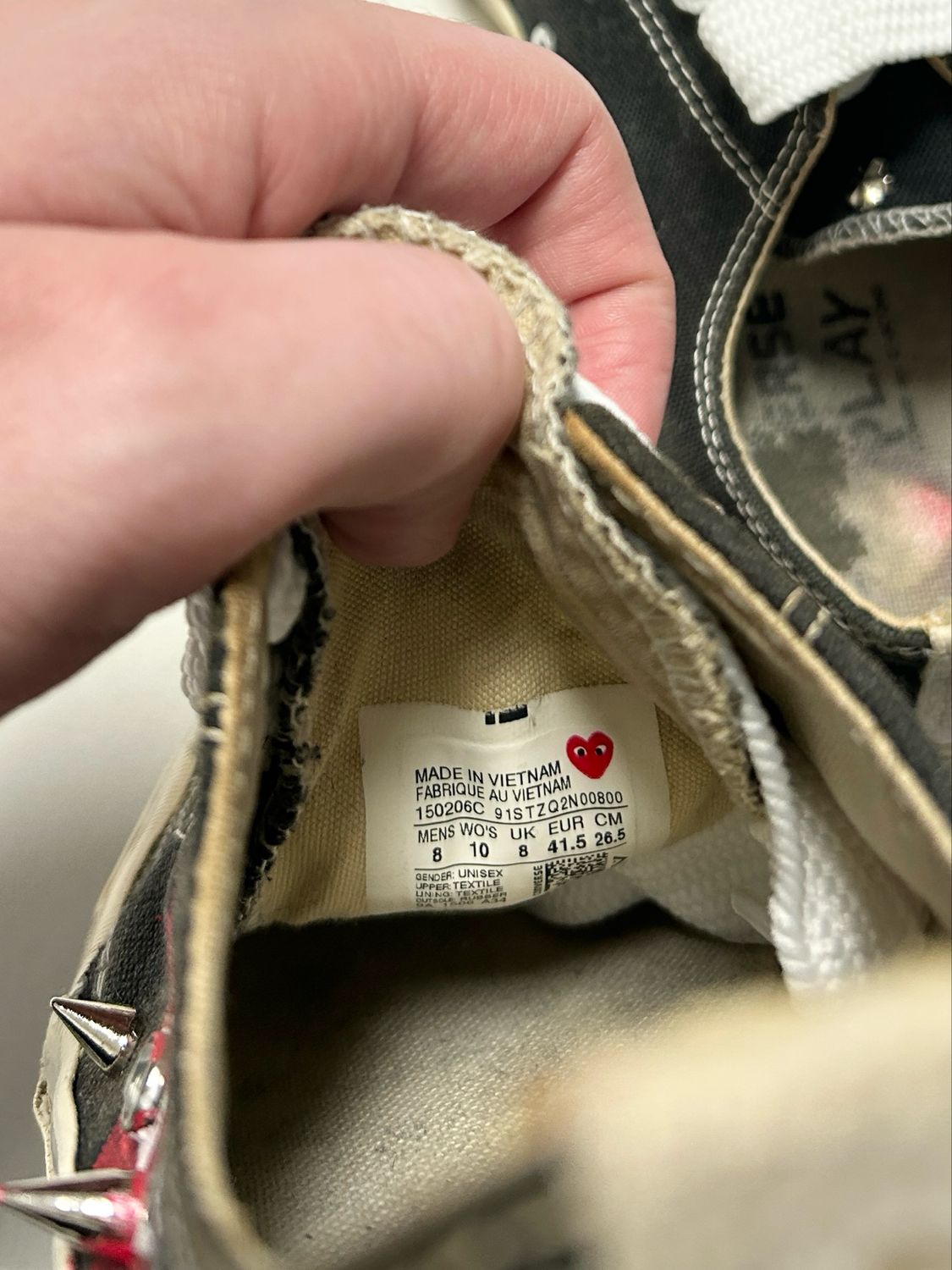 COMME des GARÇONS PLAY  Converse Spiked Chuck 70 Low