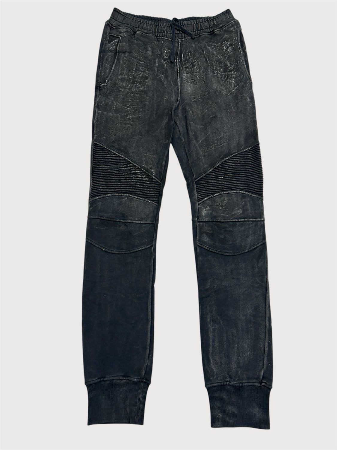 Balmain by Olivier Rousteing  SS2014 Waxed Biker Sweatpants