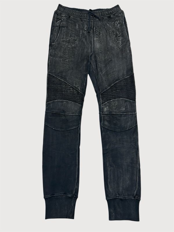 Balmain by Olivier Rousteing  SS2014 Waxed Biker Sweatpants
