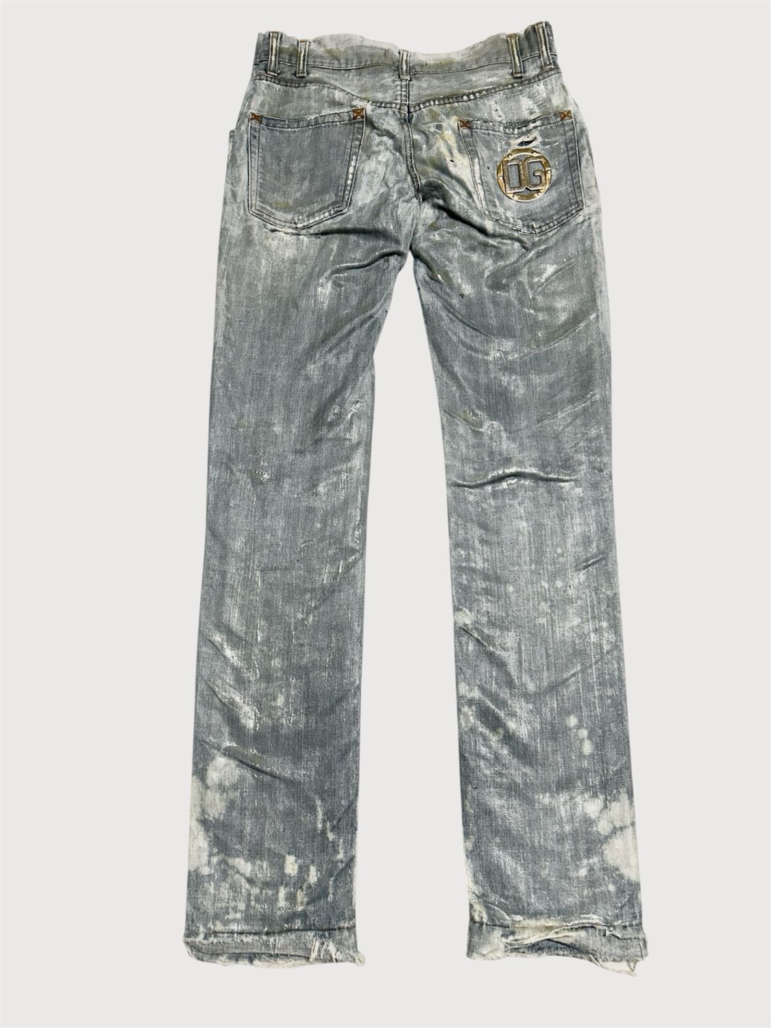 Dolce &amp; Gabbana  2000s Distressed Waxed Denim