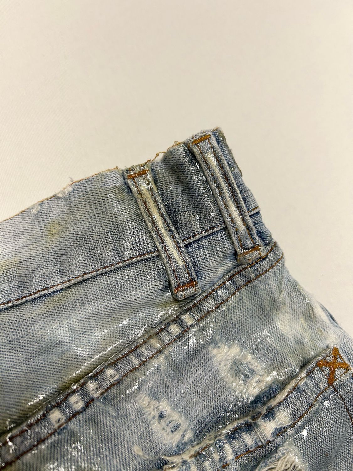 Dolce &amp; Gabbana  2000s Distressed Waxed Denim