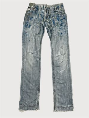 Dolce &amp; Gabbana  2000s Distressed Waxed Denim