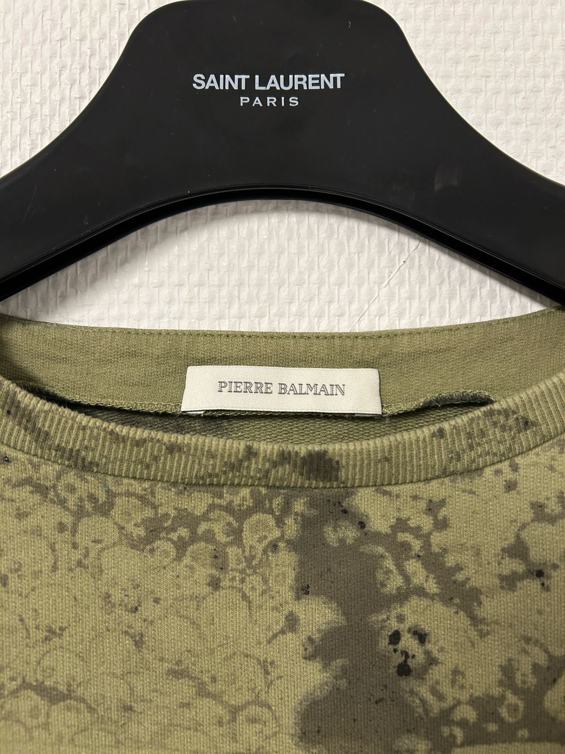 Balmain Logo Shoulder Epaulette Sweatshirt
