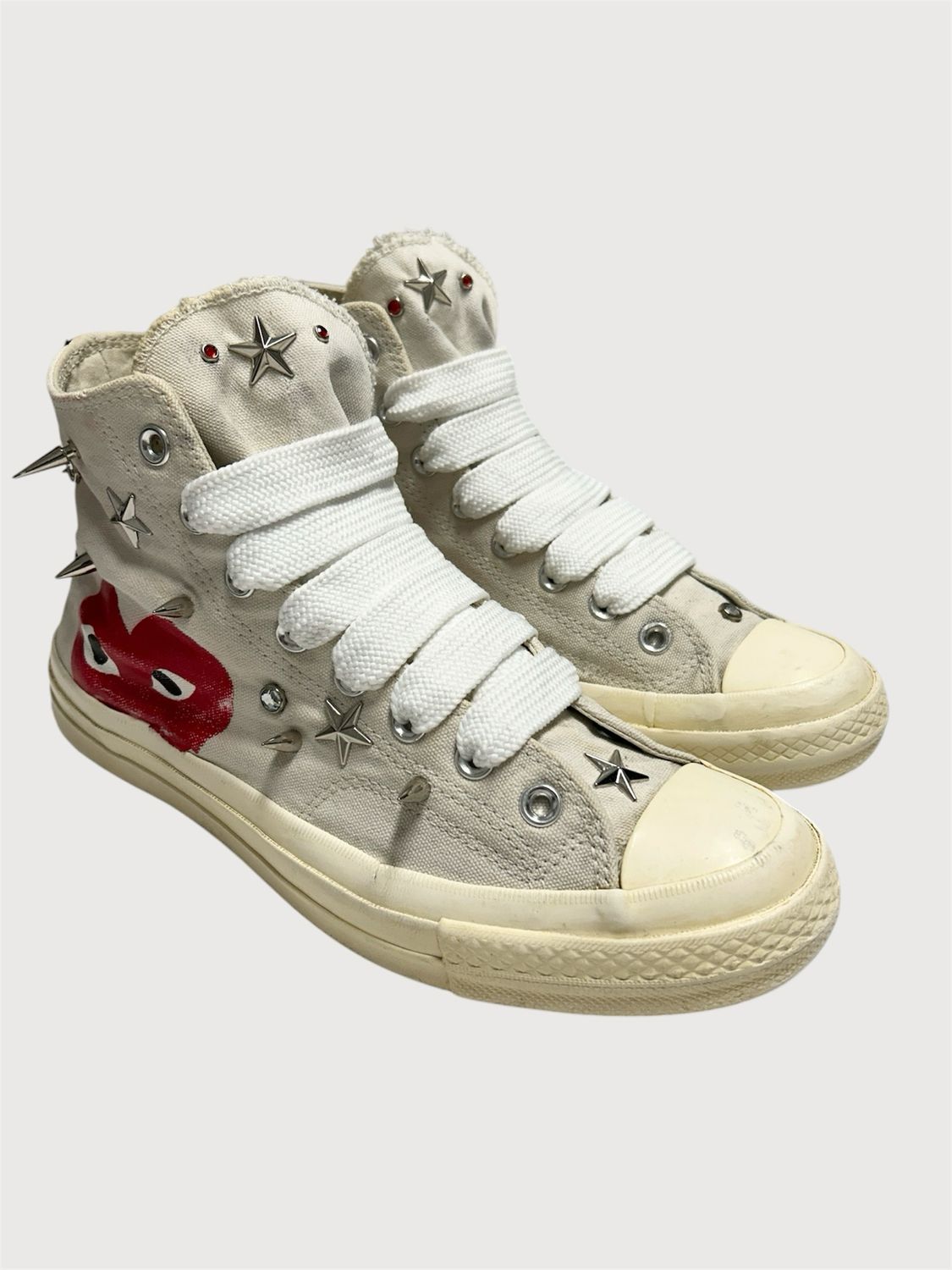 Comme Des Garcons Play  2015 Spiked Converse Chuck Taylor All Star Hi