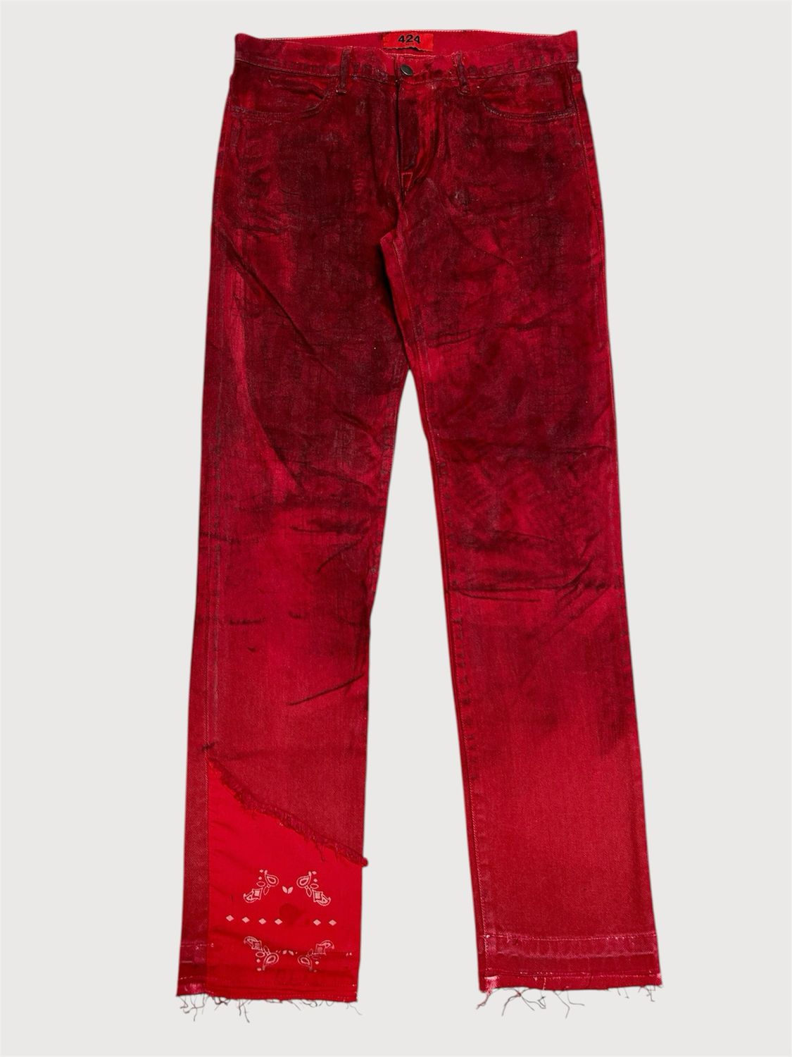 424 by Guillermo Andrade 2018 Red Paisley Patch Denim