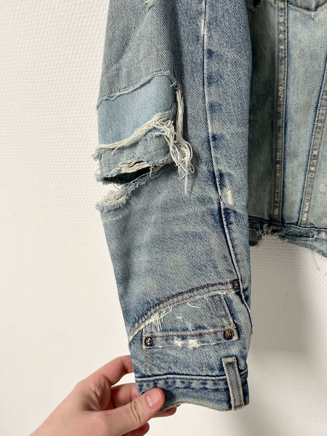 AMIRI by Mike Amiri SS2018 Deconstructed Distressed Denim Jacket 