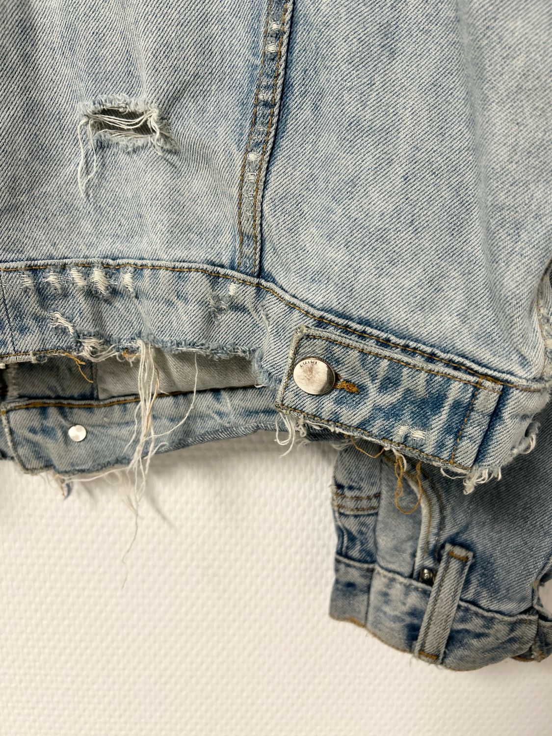 AMIRI by Mike Amiri SS2018 Deconstructed Distressed Denim Jacket 