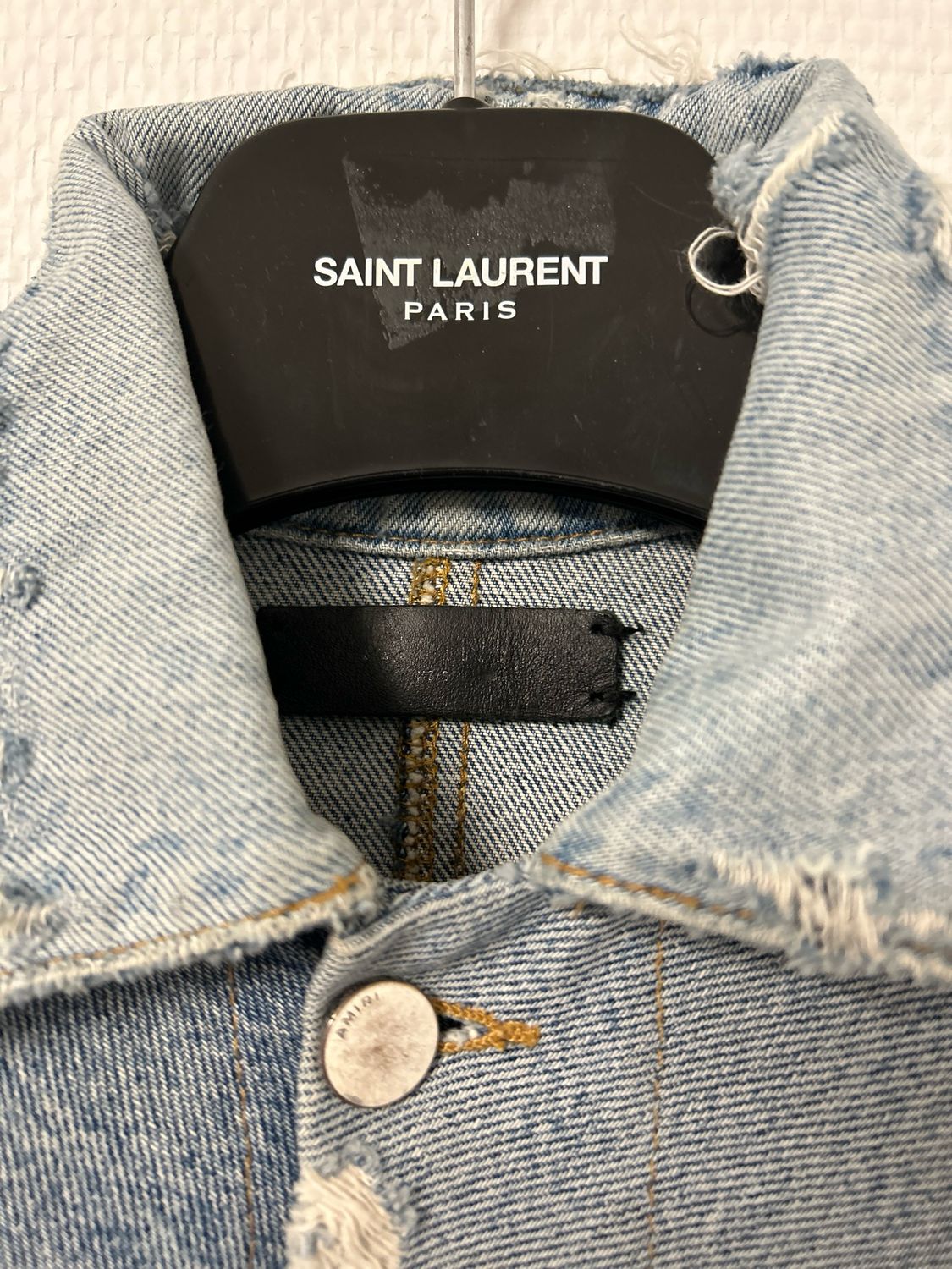 AMIRI by Mike Amiri SS2018 Deconstructed Distressed Denim Jacket 