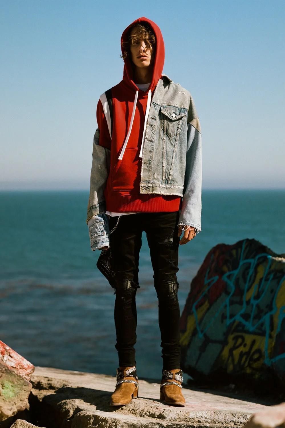 AMIRI by Mike Amiri SS2018 Deconstructed Distressed Denim Jacket 