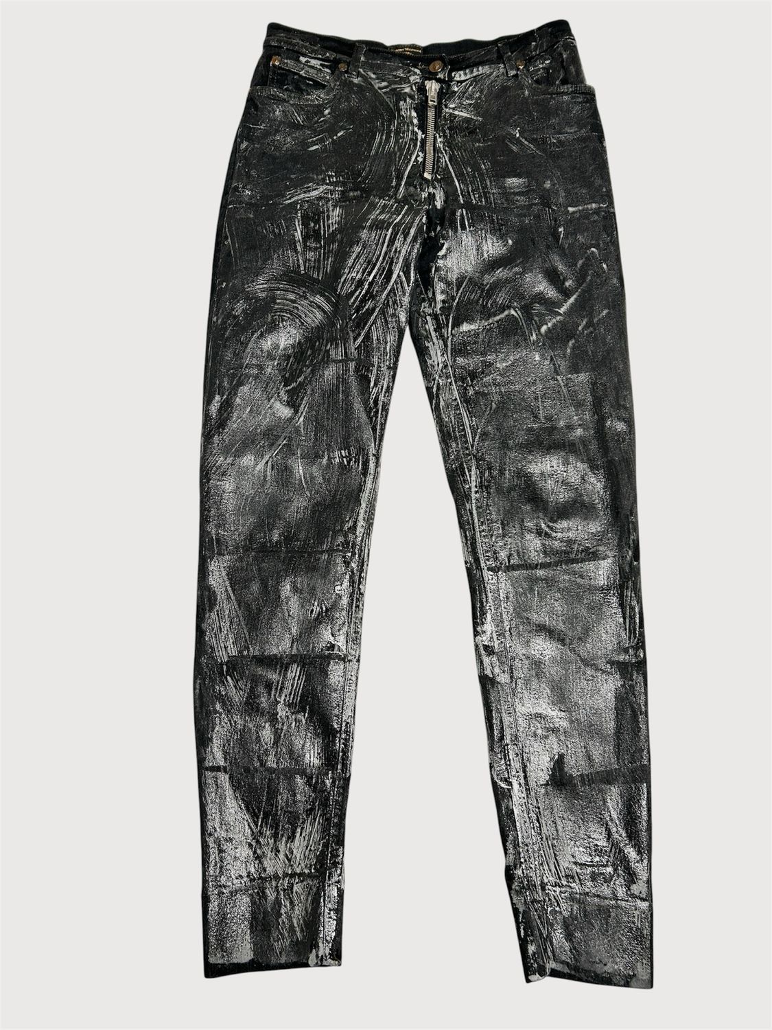 Vivienne Westwood  c.2010 Waxed Zip Denim Pants 